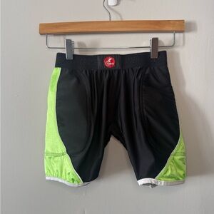 Cramer Women’s Padded Biking Shorts – Size Small – Black & Neon Green